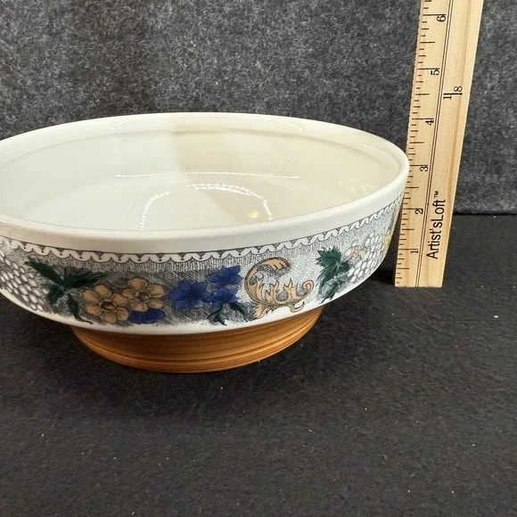 Vintage Goebel COUNTRY BURGUND Covered Vegetable Bowl / Casserole with Lid - Picture 13 of 15
